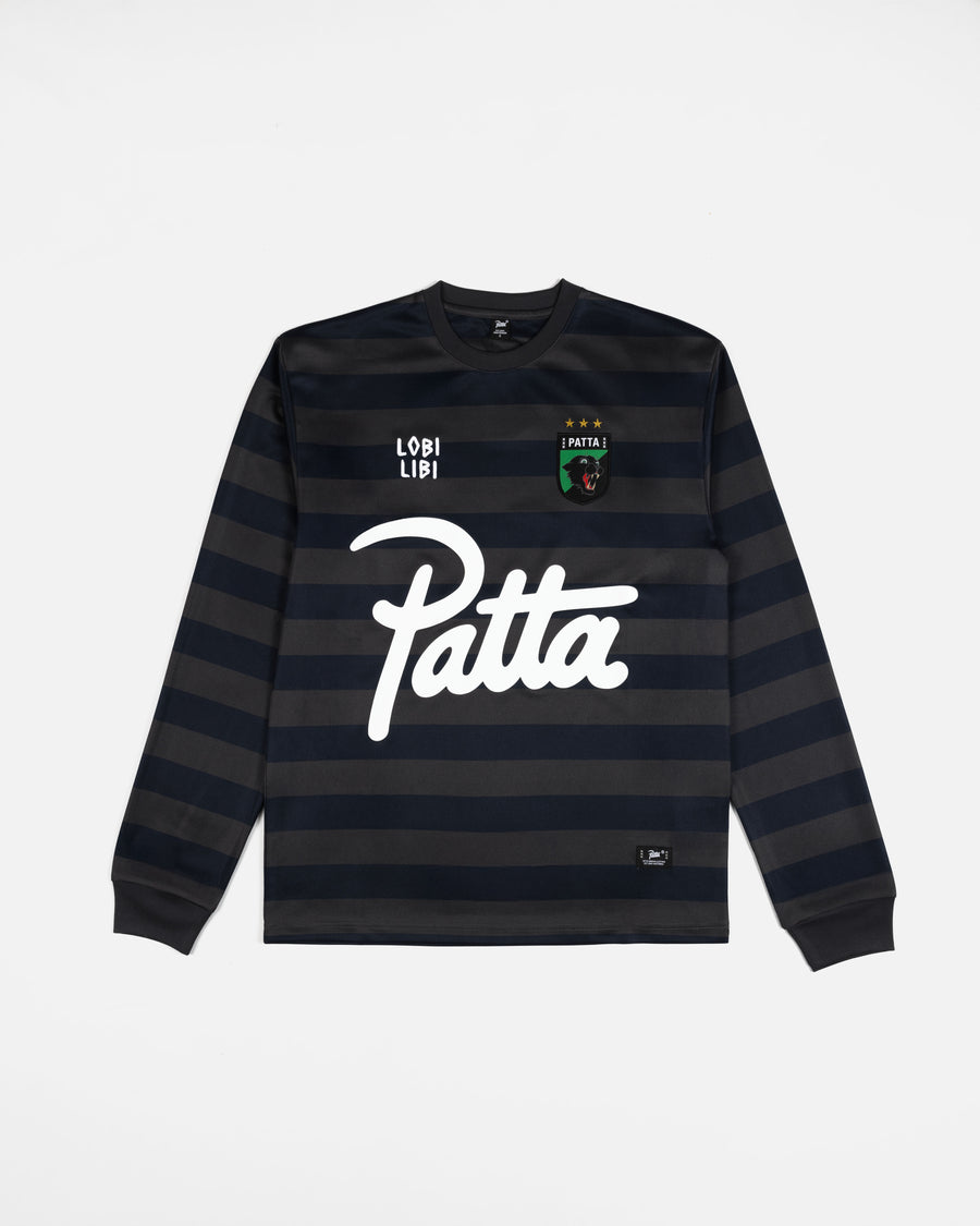 Patta Striped Longsleeve Football Jersey (Forged Iron)